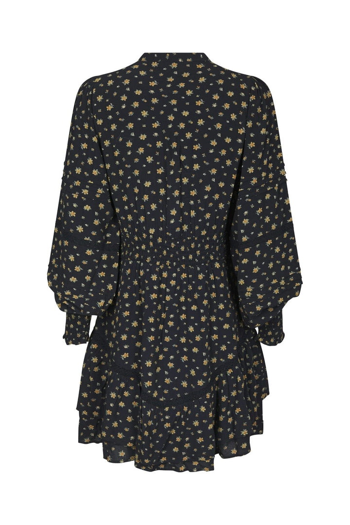 Neo Noir - Roberta Small Flower Dress 170527 - 100 - Black
