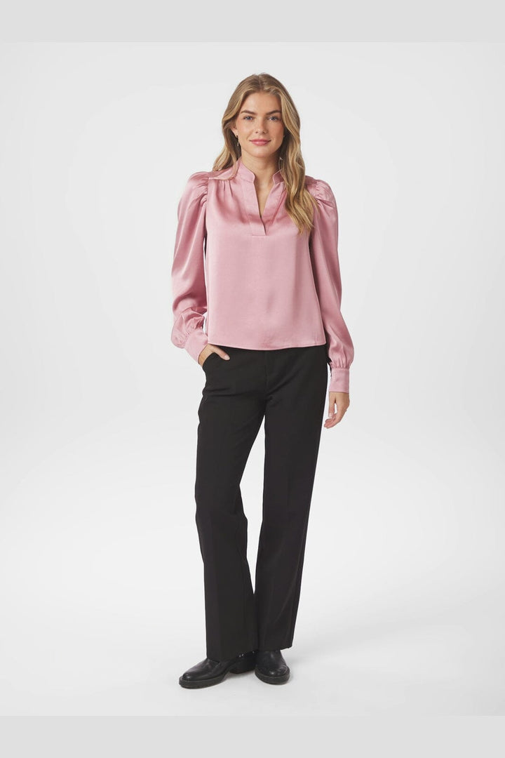 Neo Noir - Rosslyn Heavy Sateen Blouse 163769 - 823 - Evening Rose