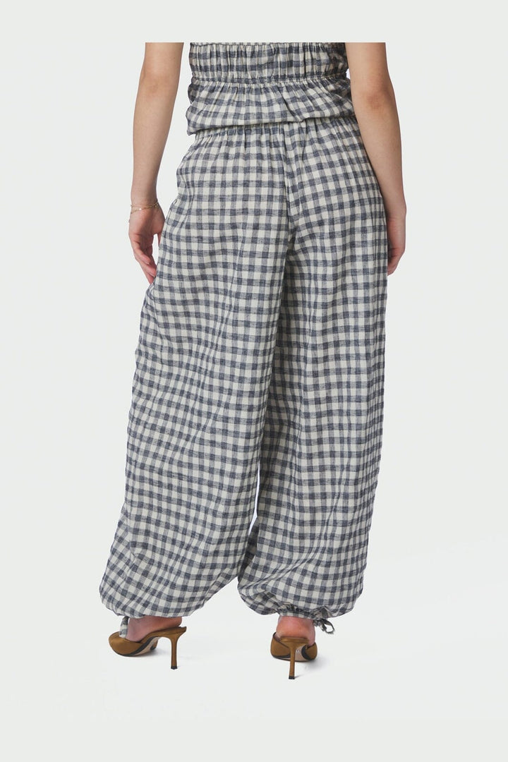 Neo Noir - Roxane Balloon Check Pants 169626 - 100 - Black