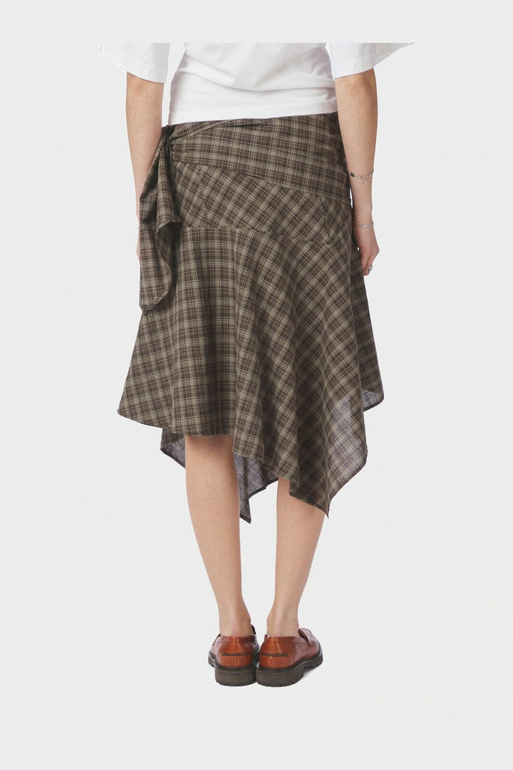 Neo Noir - Sabella Check Skirt 169596 - 980 - Brown Check