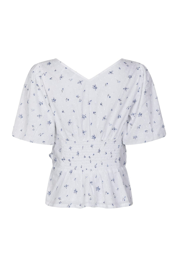 Neo Noir - Sapura Flower Dobby Blouse 166044 - 978 - Blue Flower
