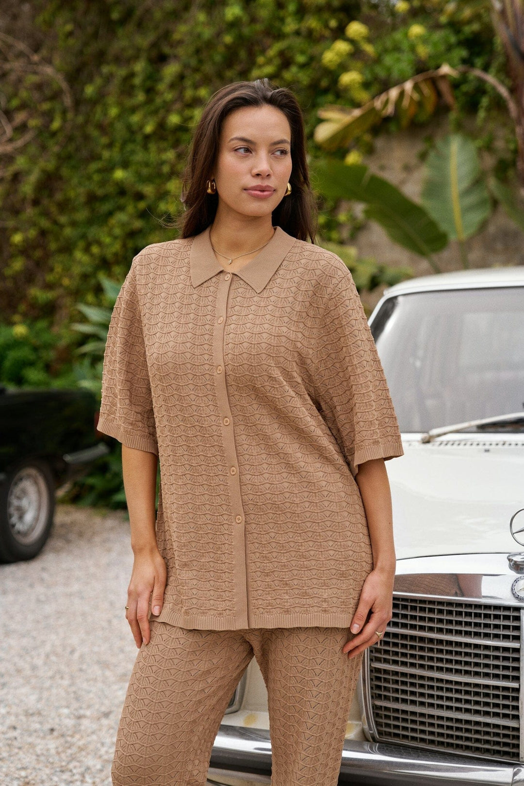 Neo Noir - Sette Fine Crochet Blouse 168327 - 214 - Taupe Bluser 
