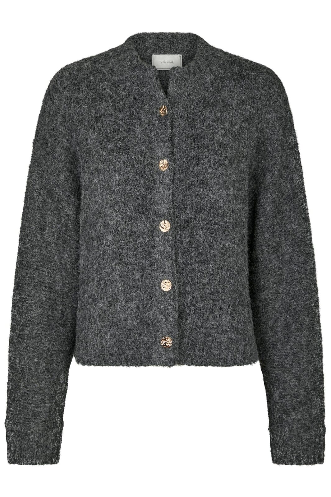 Neo Noir - Taura Fluffy Knit Cardigan 165103 - 132 - Antracit