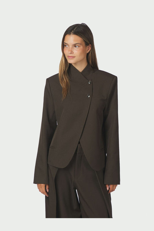 Neo Noir - Tiria Structure Blazer 170815 - 676 - Dark Brown