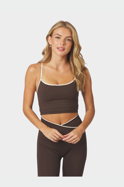 Neo Noir - Tirianna Contrast Top 170734 - 676 - Dark Brown