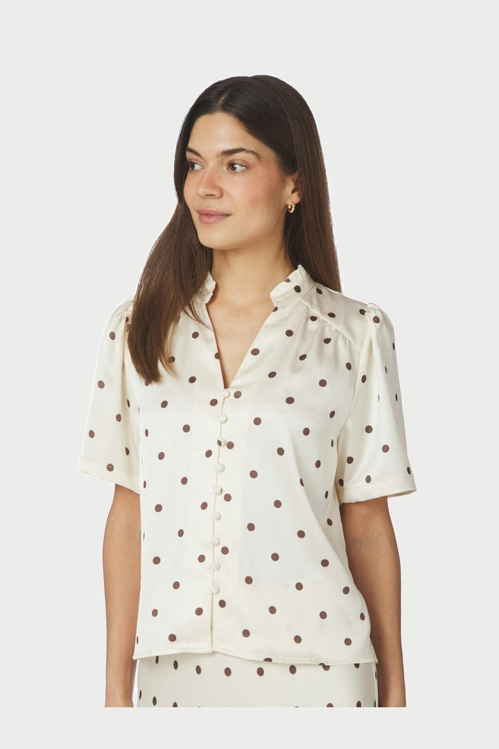 Neo Noir - Torana Dotted Blouse 169367 - 122 - Creme