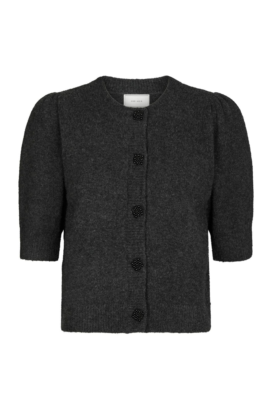 Neo Noir - Trudy Deco Knit Cardigan 164514 - 136 - Antracit Melange