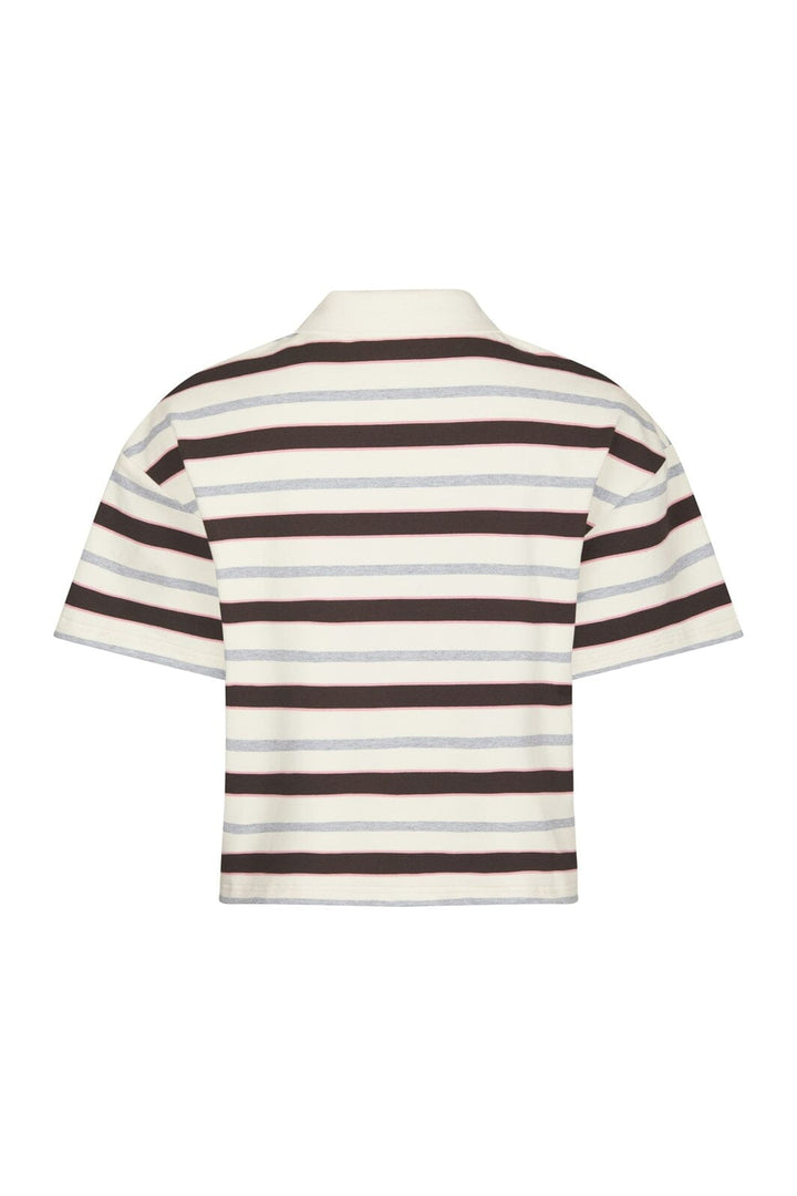 Neo Noir - Vennera Triple Stripe Polo Tee 170025 - 130 - Grey