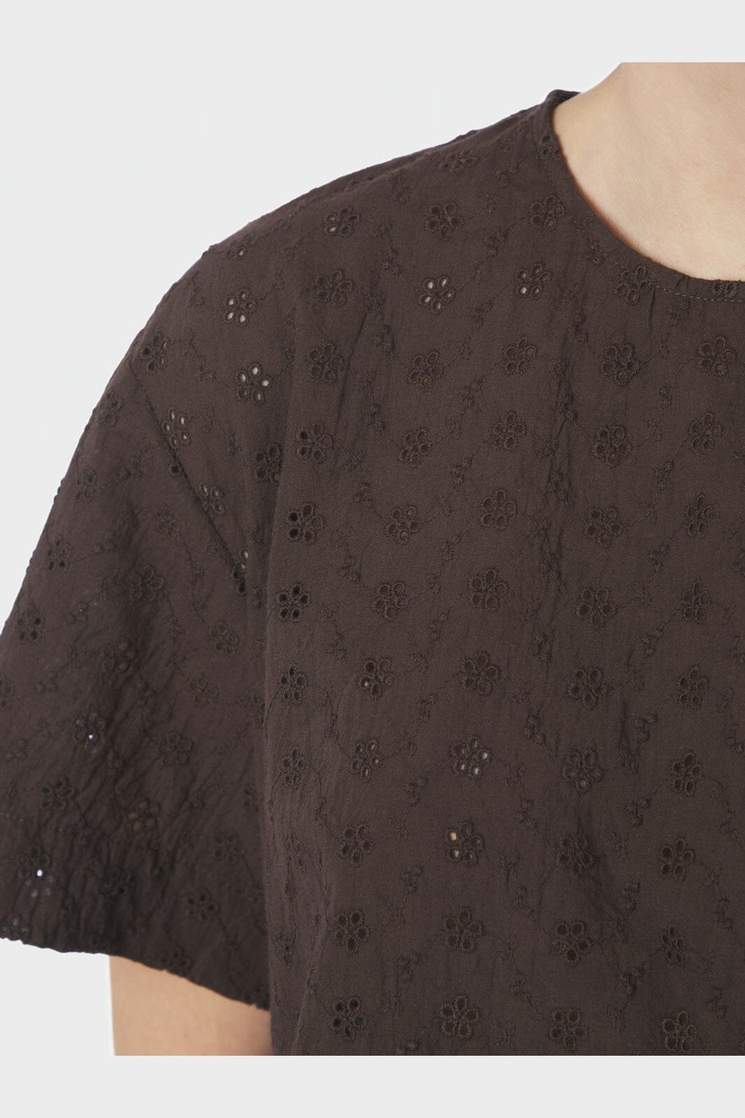 Neo Noir - Viest Emb Blouse 170041 - 676 - Dark Brown