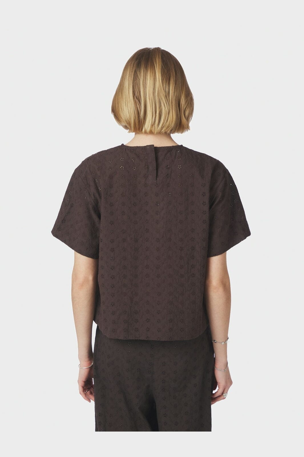 Neo Noir - Viest Emb Blouse 170041 - 676 - Dark Brown