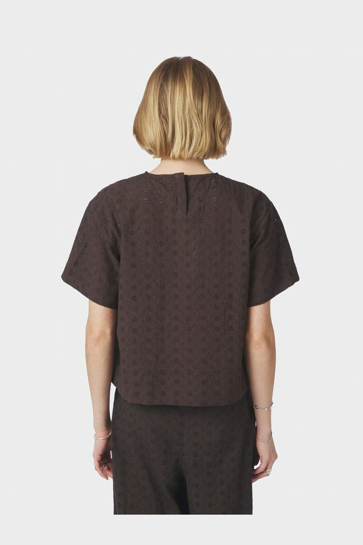 Neo Noir - Viest Emb Blouse 170041 - 676 - Dark Brown