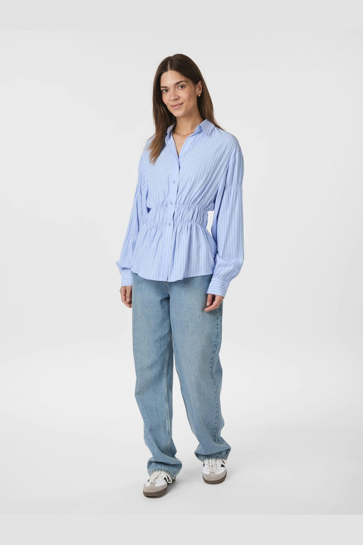 Neo Noir - Wales Stripe Shirt 166278 - 145 - Light Blue