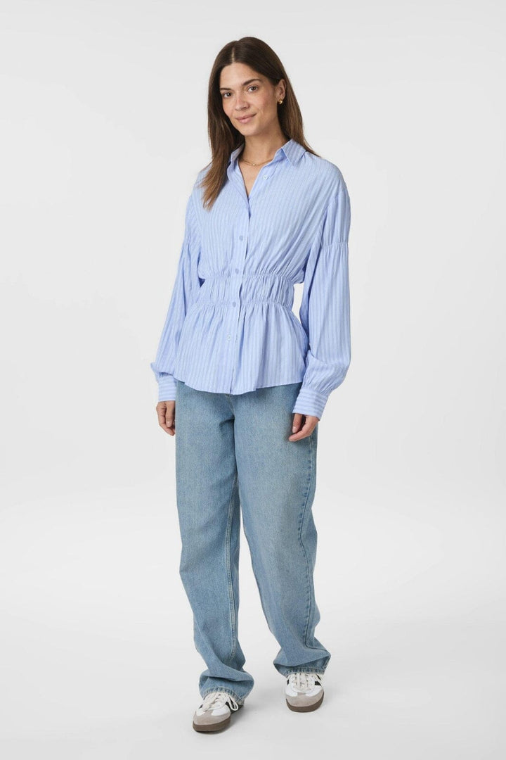 Neo Noir - Wales Stripe Shirt 166278 - 145 - Light Blue