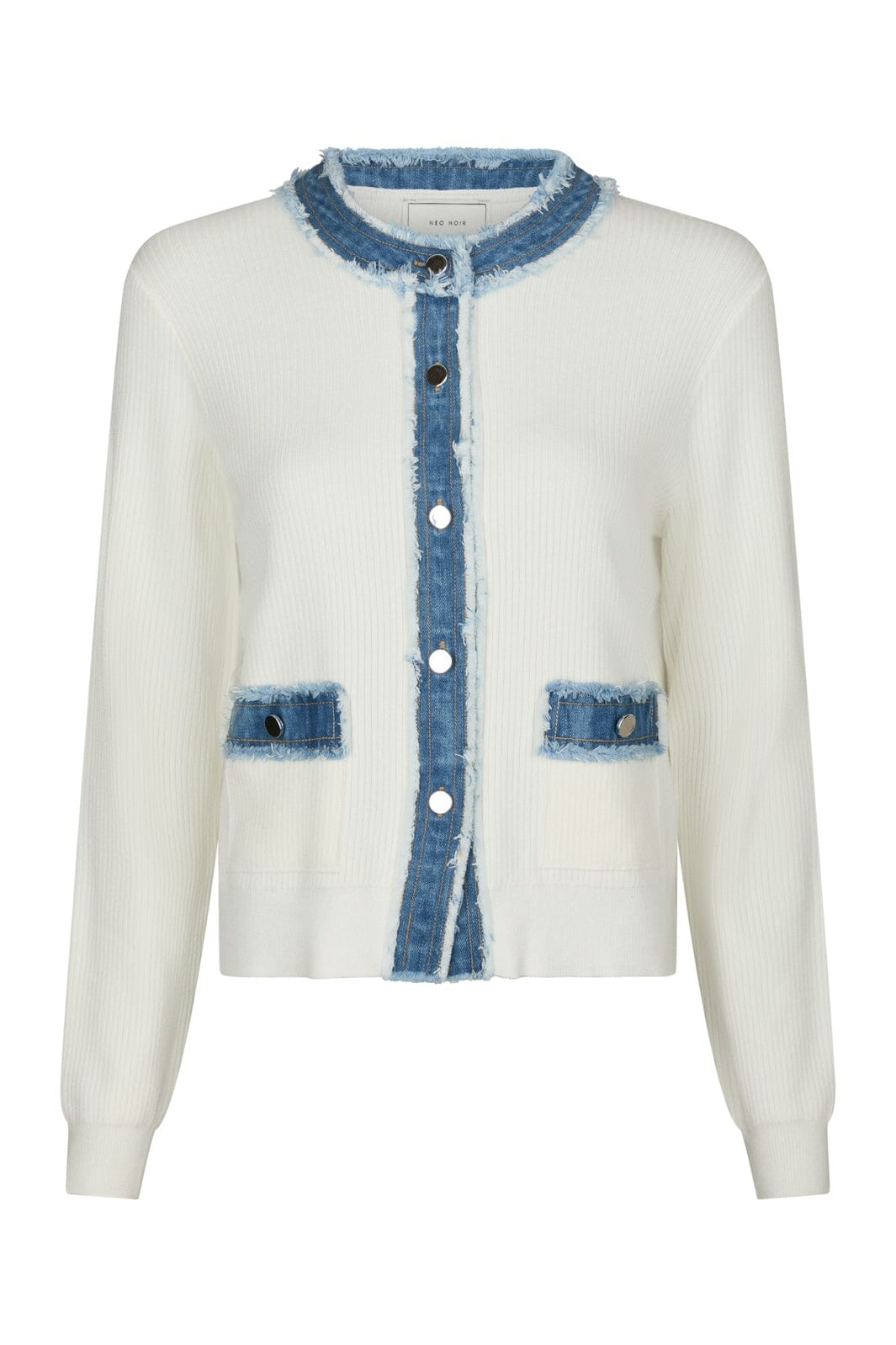 Neo Noir - Zelma Knit Denim Cardigan 167245 - 121 - Off White