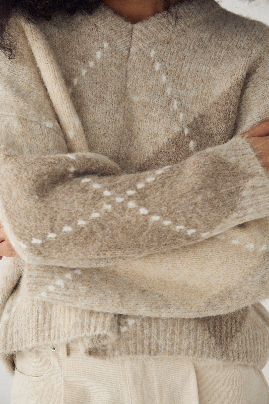 Noella - Lai Knit 14670001 - 650 - Beige Mix Strikbluser 