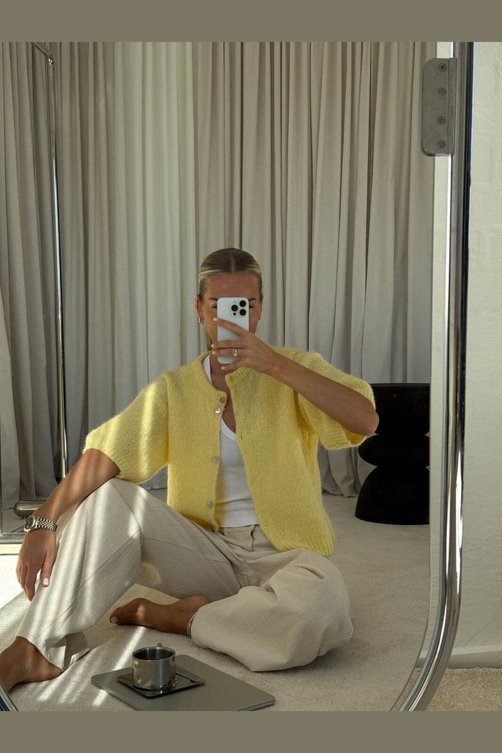 Noella - N-Kae Ss Knit Cardigan 15950003 - 1417 - Butter Yellow