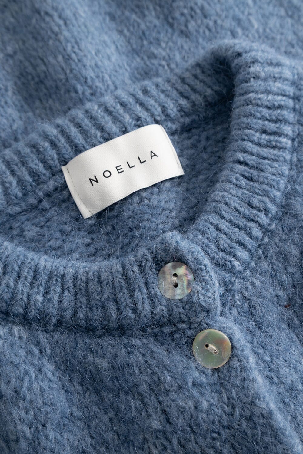 Noella - N-Kae Ss Knit Cardigan 15950003 - 1542 - Jeans Melange Cardigans 