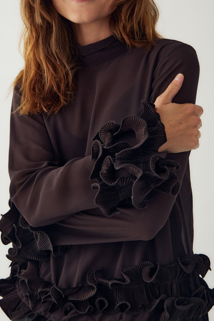Noella - N-Latanietta Blouse 14510002 - 674 - Chocolate Bluser 