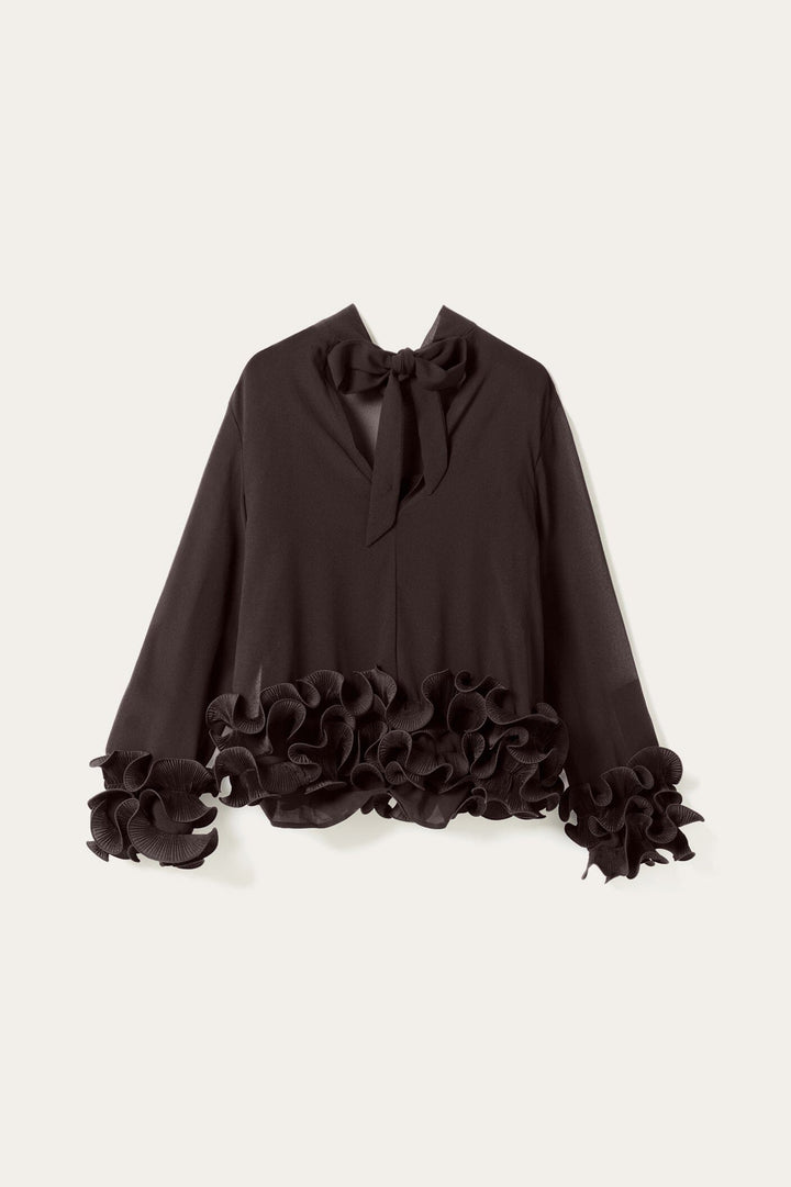 Noella - N-Latanietta Blouse 14510002 - 674 - Chocolate Bluser 