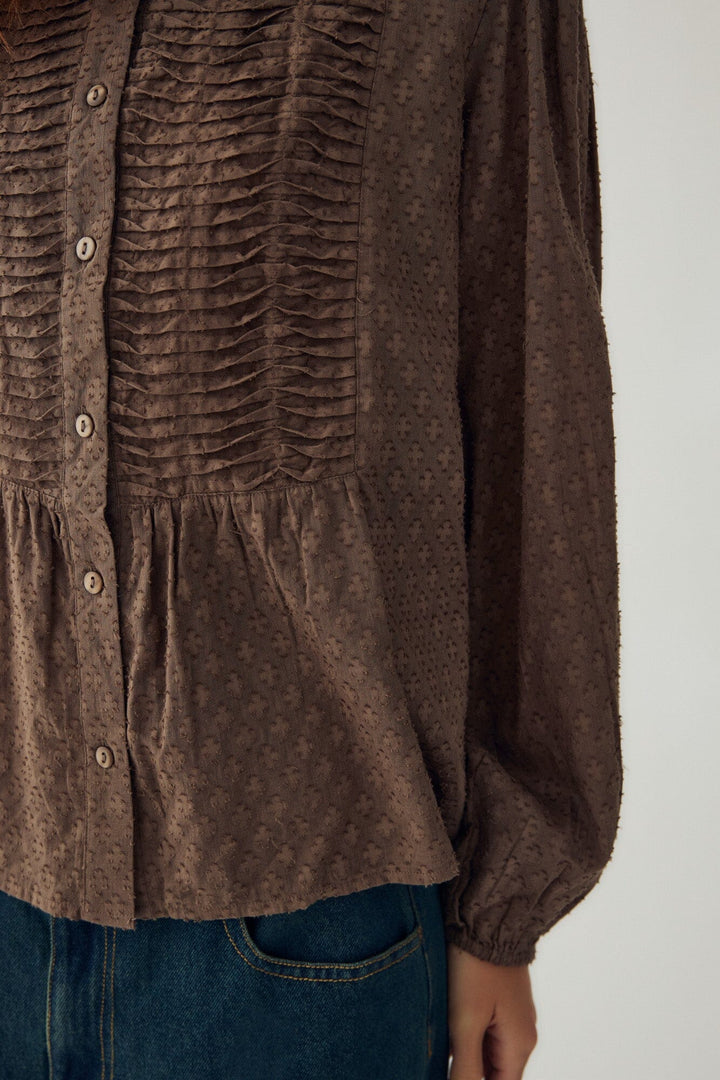 Noella - N-Loulou Ls Blouse 17040002 - 1251 - Morel Bluser 