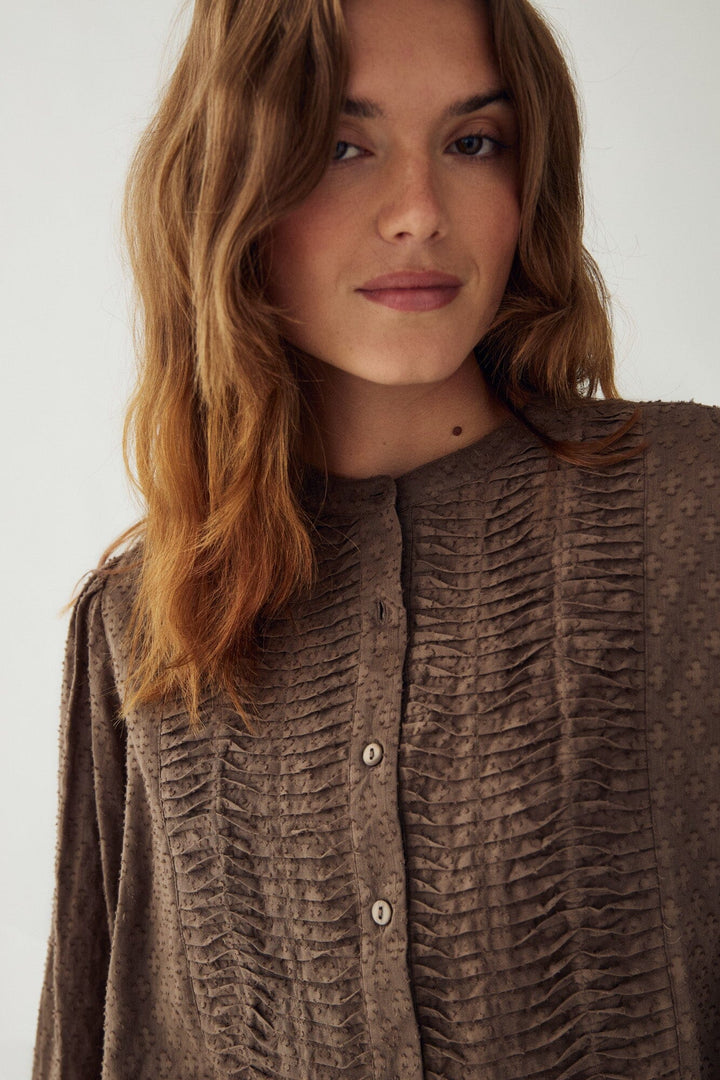 Noella - N-Loulou Ls Blouse 17040002 - 1251 - Morel Bluser 