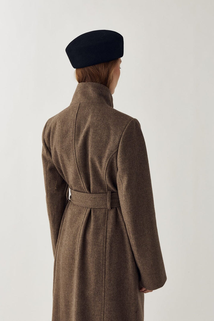 Noella - N-Maddy Coat 16180003 - 1488 - Brown Herringbone