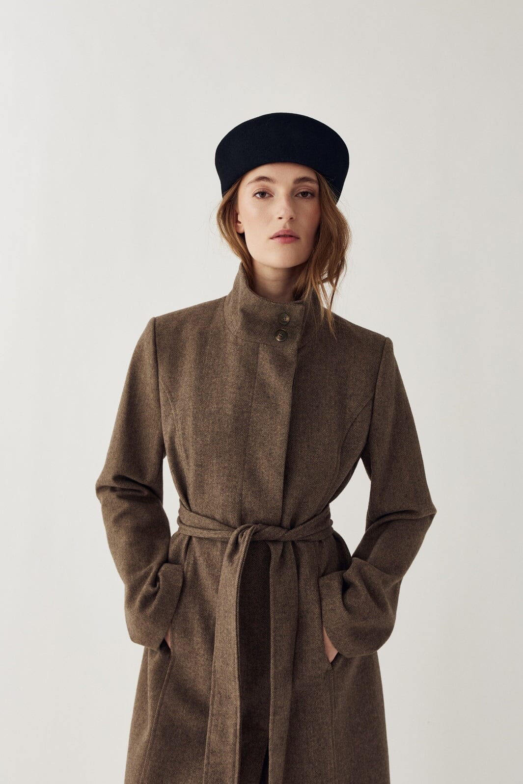 Noella - N-Maddy Coat 16180003 - 1488 - Brown Herringbone