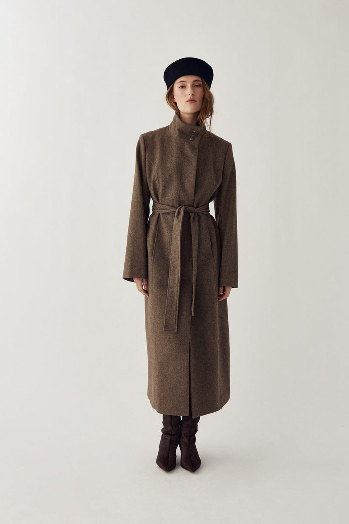 Noella - N-Maddy Coat 16180003 - 1488 - Brown Herringbone
