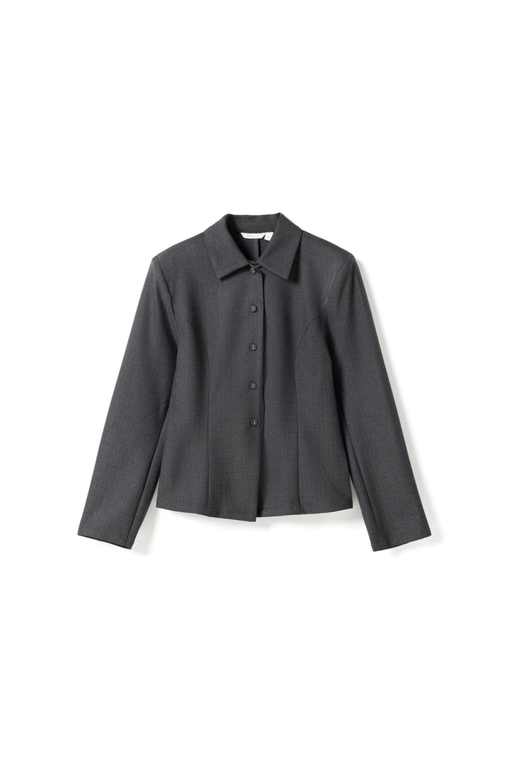 Noella - N-Maelle Shirt 16150005 - 1487 - Grey Herringbone