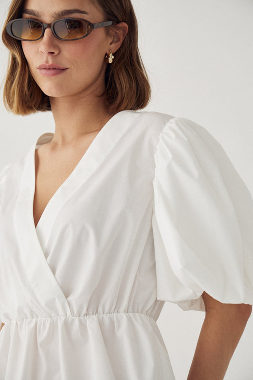 Noella - N-Magdalena Blouse 14540009 - 028 - White Bluser 