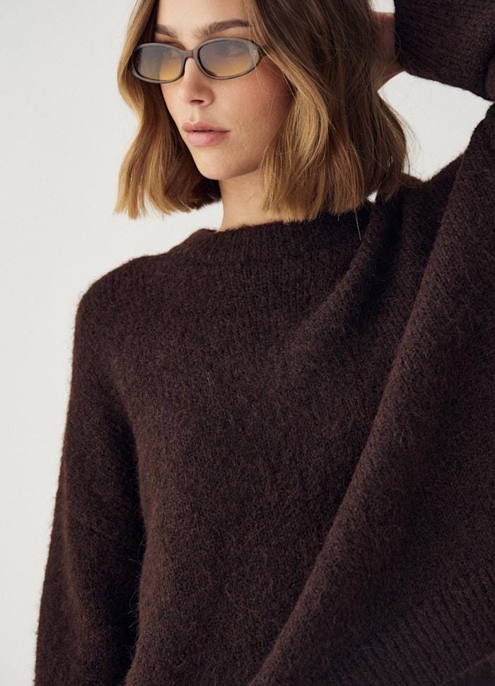 Noella - N-Mavi Knit 16100002 - 674 - Chocolate Strikbluser 