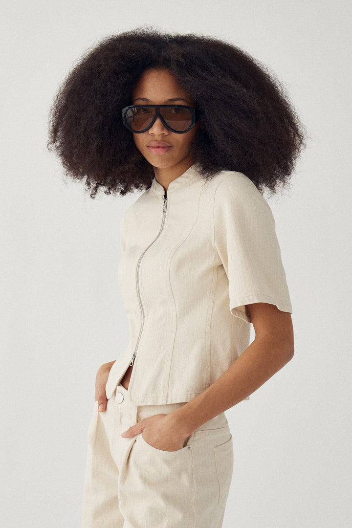 Noella - N-Mazie Ss Jacket 15580001 - 974 - Ivory Jakker 