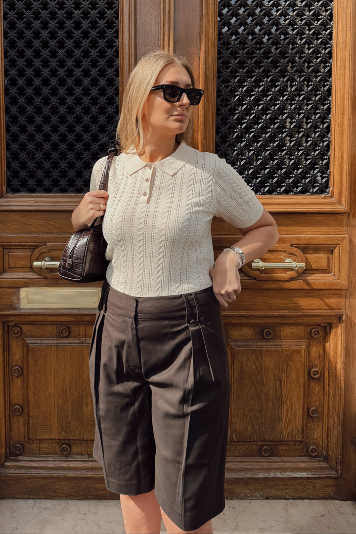 Noella - N-Mecca Knit Polo 15830001 - 974 - Ivory Strikbluser 