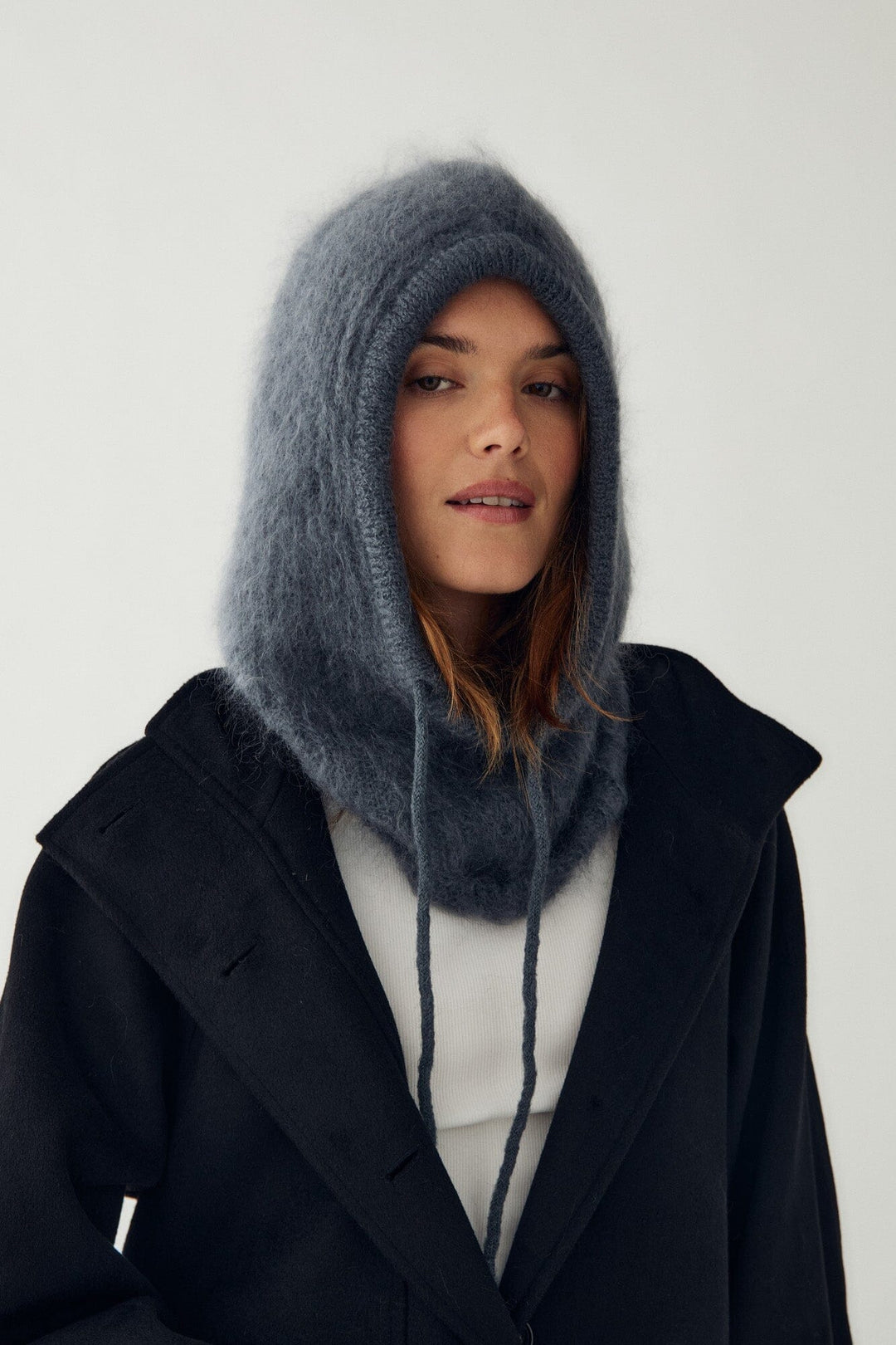 Noella - N-Merle Knit Balaclava 15250007 - 1495 - Medium Grey Melange Accessories 