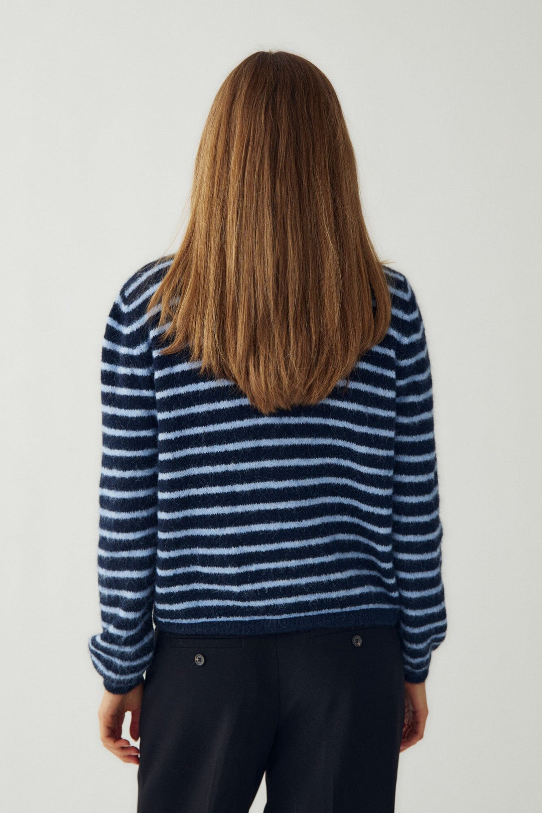 Noella - N-Mertice Knit Cardigan 16570002 - 117 - Blue Stripe Cardigans 