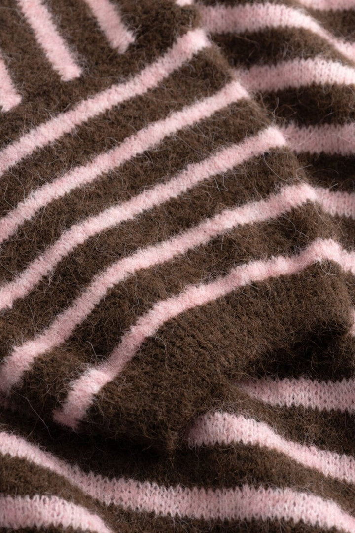 Noella - N-Monikah Ss Knit 16570003 - 1537 - Brown Rose Stripe
