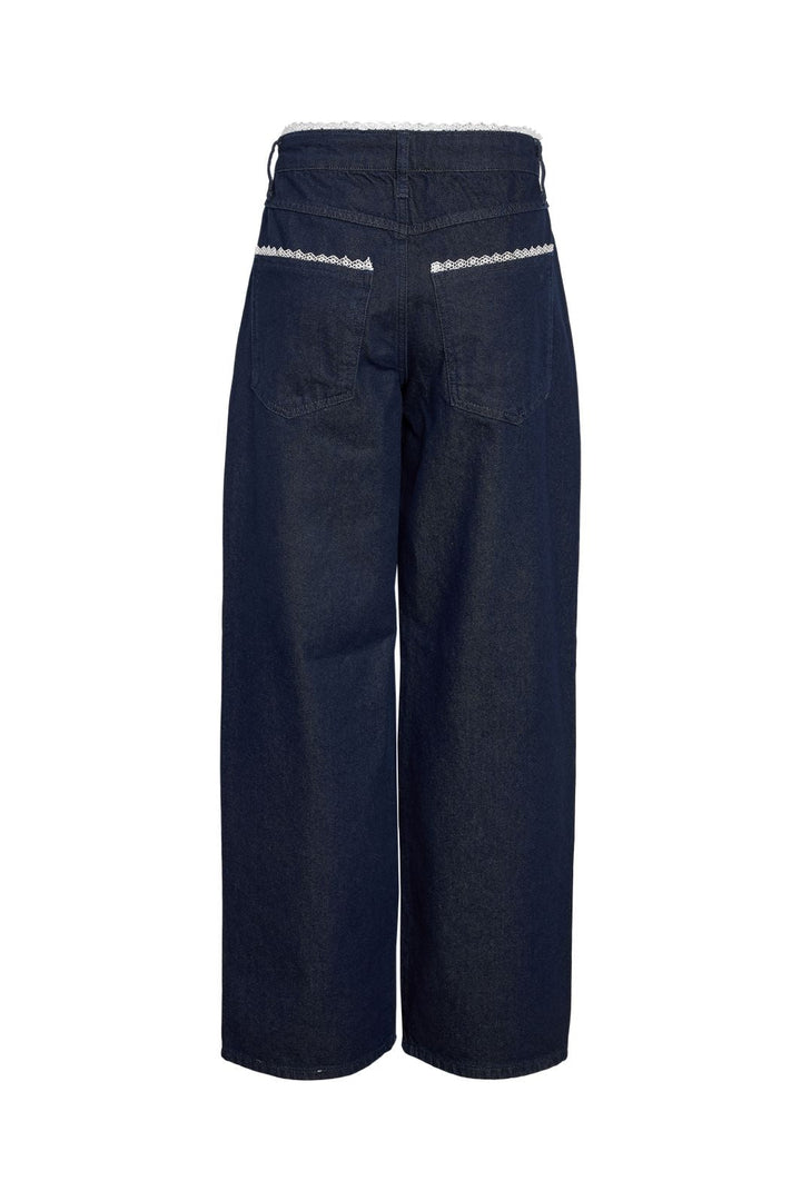 Noisy May - Nmadriana Nw Loose Lace Jeans Db - 4951962 Dark Blue Denim