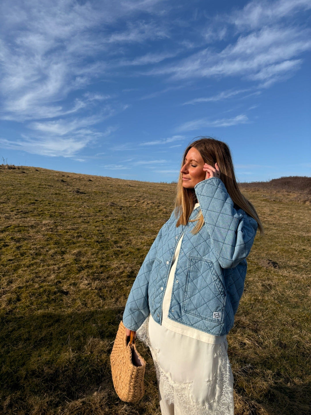 Noisy May - Nmcleo Quilted Denim Jacket - 4945992 Light Blue Denim Jakker 