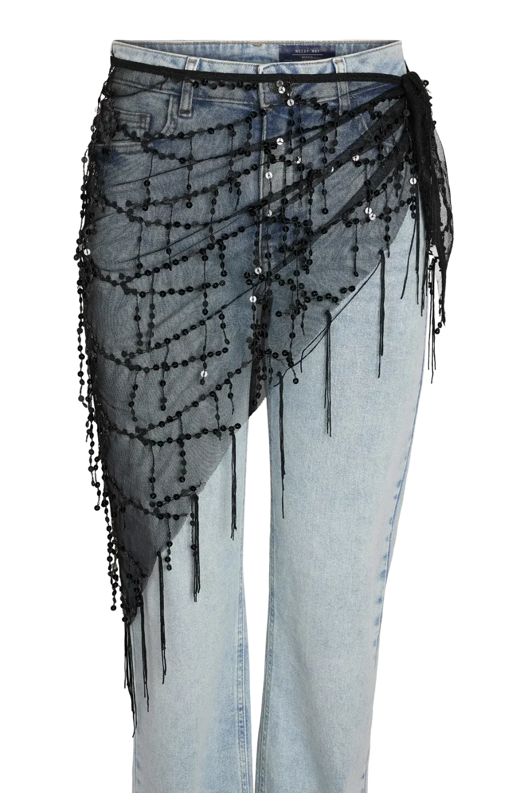 Noisy May - Nmdazzle Sequin Wrap Skirt - 5190931 Black Black Sequins Nederdele 
