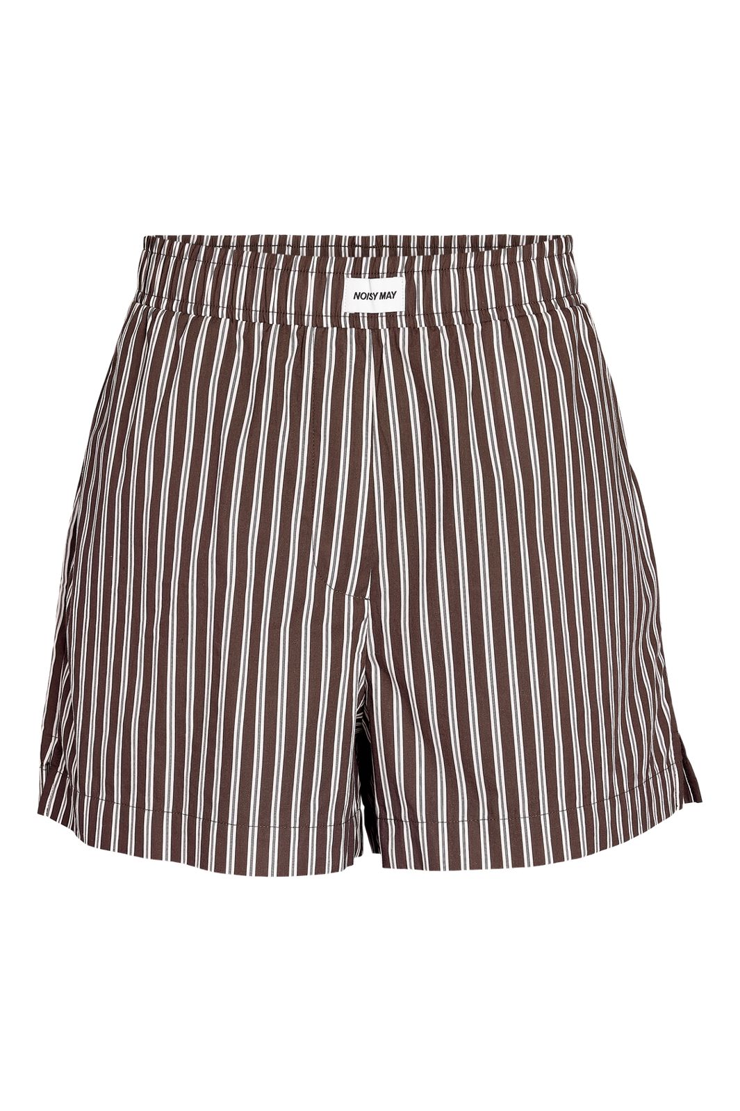 Noisy May - Nmfrida Stripe Shorts - 5191130 Chocolate Brown Birch