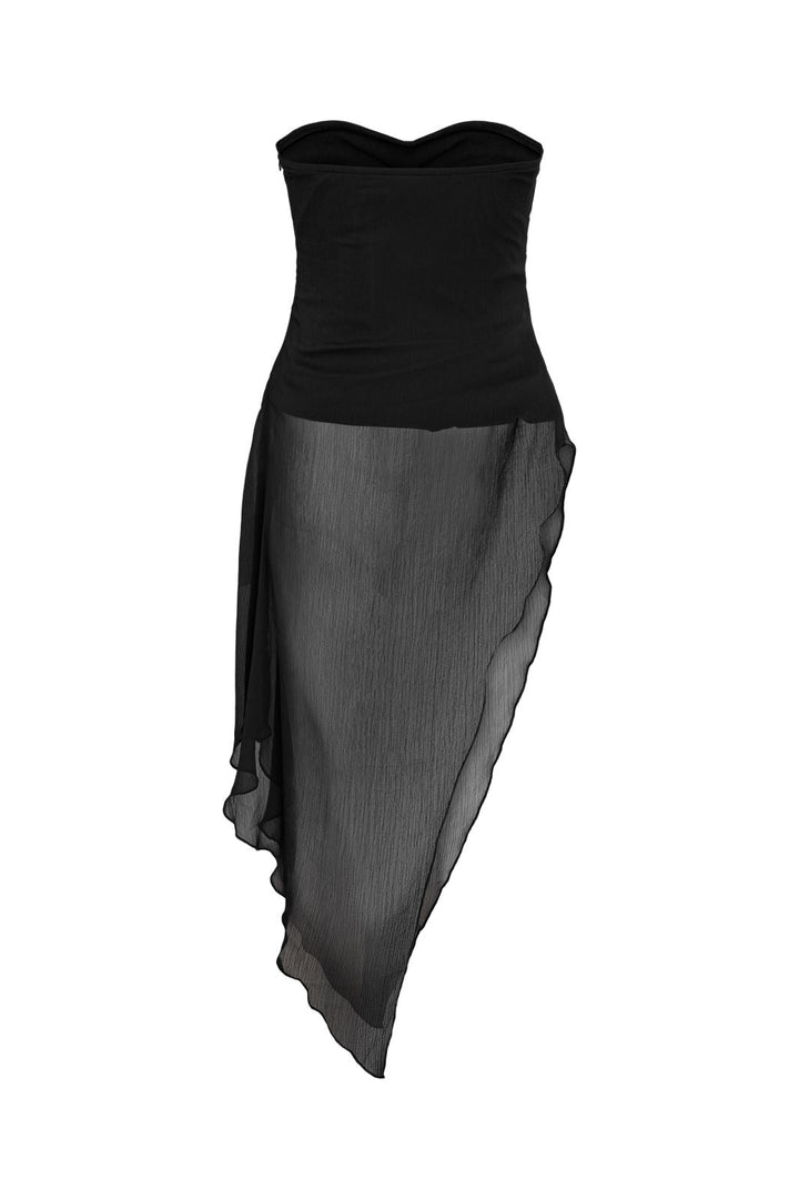 Noisy May - Nmisabel S/L Chiffon Bandeau Top - 5122719 Black