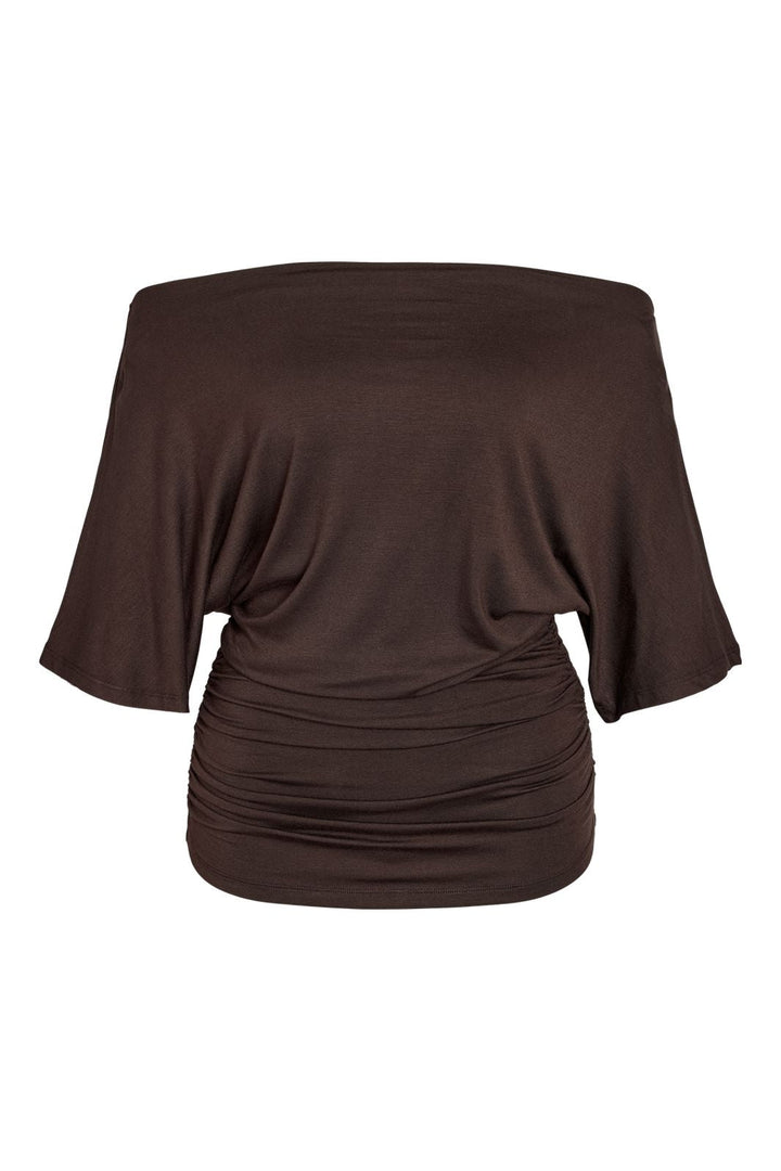 Noisy May - Nmjune One Shoulder Top - 5111565 Chocolate Brown