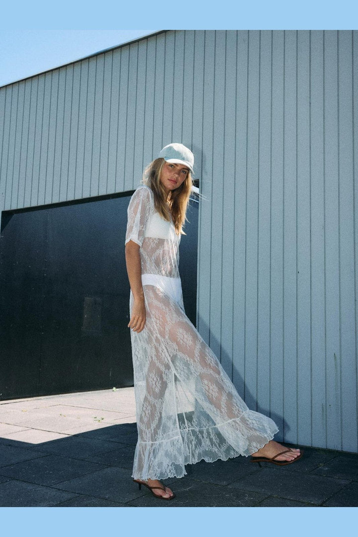 Noisy May - Nmlucia S/S Long Dress - 4980147 Cloud Dancer
