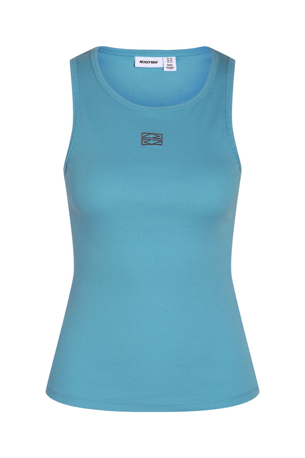 Noisy May - Nmmaya S/L Regular Tank Top - 5293411 Scuba Blue Demitasse Emb