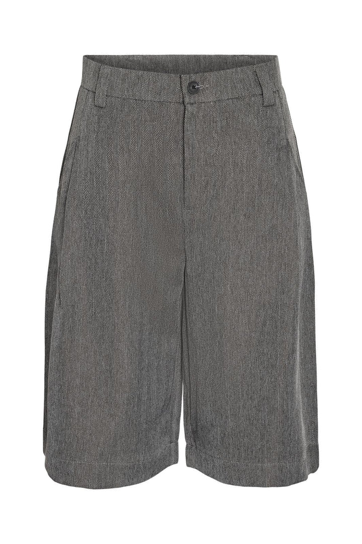 Noisy May - Nmremy Bermuda Shorts Tlr - 5056930 Dark Grey Herringbone