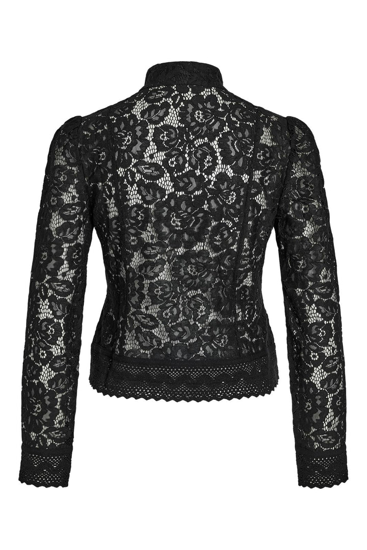 Noisy May - Nmvenna L/S Mandarin Blouse - 5236662 Black