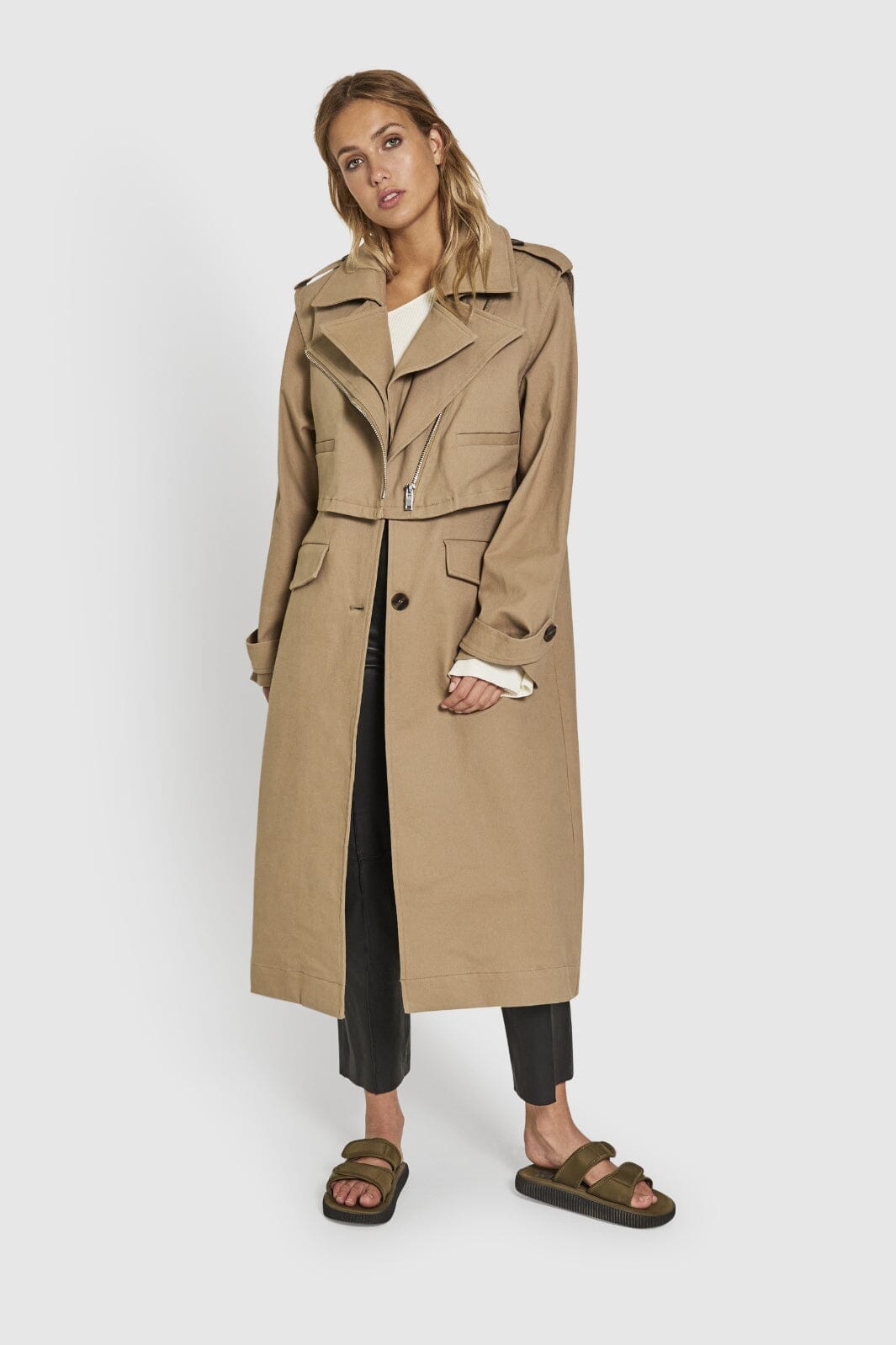 NORR - Trencia Coat - Khaki