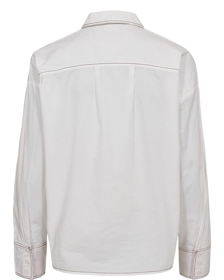 Nümph - Nubadge Shirt 706972 - Bright White Skjorter 