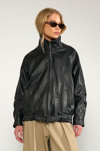 Nümph - Nubika Oversize Pu Jacket 707431 - Caviar Jakker 
