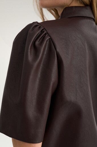 Nümph - Nucilli Pu Shirt 707561 - Chocolate Plum Bluser 